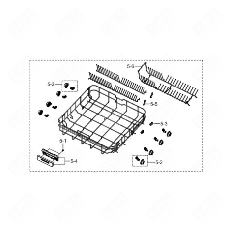ORIGINALER UNTERER KORB GESCHIRRSPÜLER, SPÜLMASCHINE - DD82-01498A