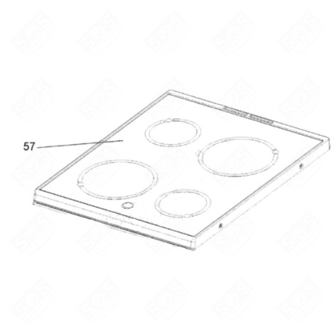 GLASKERAMIK-OBERFLÄCHE BACKOFEN, KÜCHENHERD - 6403015602, 3428280014