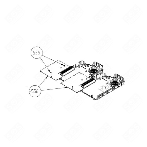 ORIGINALE LEISTUNGSPLATINE 3H FR25 23 (KENNZEICHNUNG 556) BACKOFEN, KÜCHENHERD - 32039510