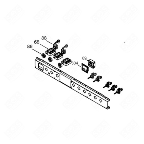 ORIGINALER TIMER MIT KNOPF (MARKIERUNG 89) BACKOFEN, KÜCHENHERD - 10003162