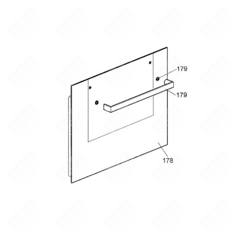 AUSSENSCHEIBE (KENNZEICHNUNG 178) BACKOFEN, KÜCHENHERD - 42824183