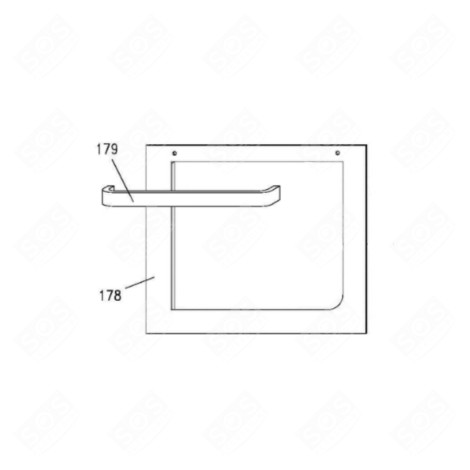 AUSSENSCHEIBE (KENNZEICHNUNG 178) BACKOFEN, KÜCHENHERD - 42820078