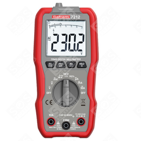 MULTIMETRE TRMS AC COMPACT D'ORIGINE ZUBEHÖR UND PFLEGEPRODUKTE - SEFRAM7212