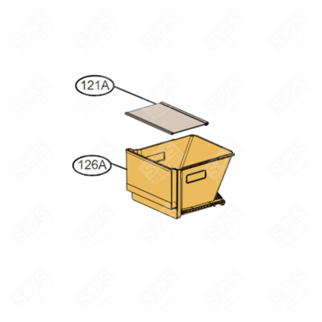 GEMÜSESCHUBLADENDECKEL (MARKIERUNG 121A) KÜHLSCHRANK, GEFRIERSCHRANK - ACQ30340427