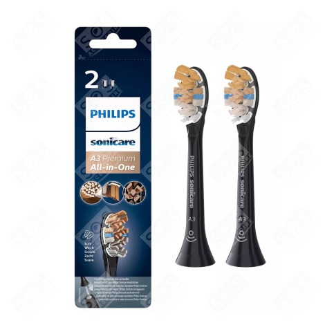 SET MIT 2 SCHWARZEN SCHALLZAHNBÜRSTENKÖPFEN ELEKTRISCHE ZAHNBÜRSTE - HX9092/11, HX909211