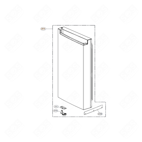 GEFRIERSCHRANKTÜR (KENNZEICHNUNG 201A) KÜHLSCHRANK, GEFRIERSCHRANK - ADD75017114
