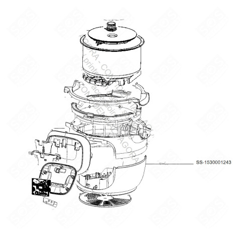 UNTERER GEHÄUSE DAMPFGARER, DAMPFKOCHER - SS-1530001243, SS1530001243