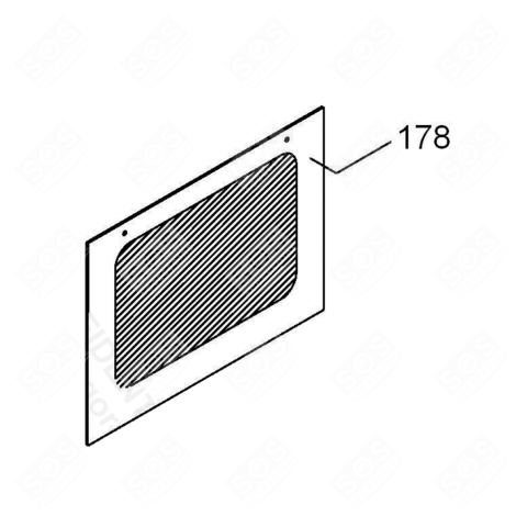 AUSSENGLAS DER OFENTÜR BACKOFEN, KÜCHENHERD - 42811177