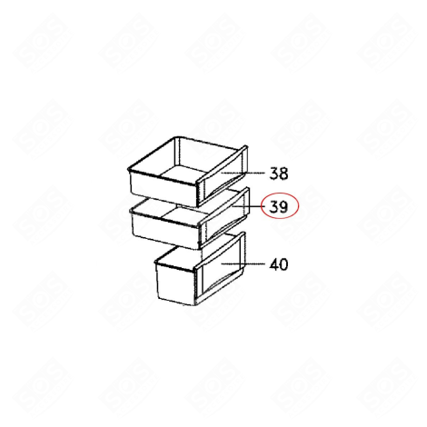 ZWISCHENSCHUBLADE KÜHLSCHRANK, GEFRIERSCHRANK - 46X3160, 46X3159