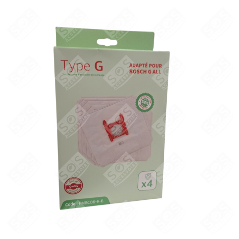 SATZ VON 4 PACKUNGEN MIT 4 BEUTELN TYP G 270 X 60 MM STAUBSAUGER - 00576334,17000940