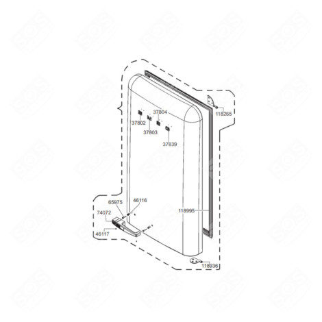 TÜR (KÜHLSCHRANKTEIL) KÜHLSCHRANK, GEFRIERSCHRANK - 696139923