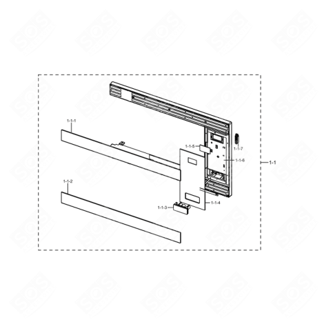 BEDIENFELD-SET (KENNZEICHEN 1-1) MIKROWELLE, MIKROWELLENHERD - DE94-03917C