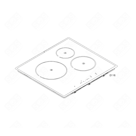GLASKERAMIKFELD KOCHPLATTEN, HERDPLATTEN, KOCHFELD - 00684477