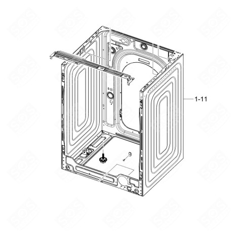 VOLLSTÄNDIGER RAHMEN (KENNZEICHEN 1-11) ORIGINAL WASCHMASCHINE - DC97-23350F