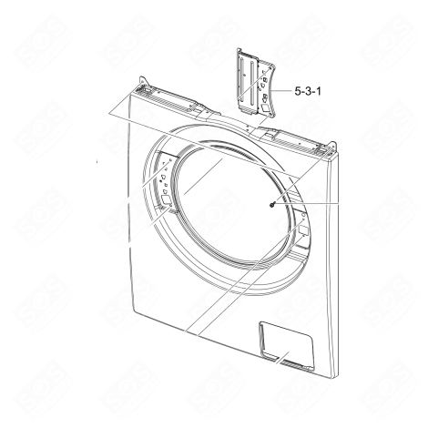 FASSADE (KENNZEICHEN 5-3-1) ORIGINAL WASCHMASCHINE - DC97-22382A, DC97-22382E