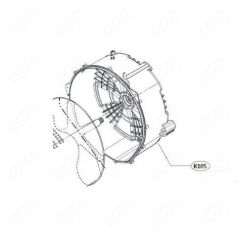 ORIGINALER HINTERER HALBBEHÄLTER WASCHMASCHINE - AGM75471407