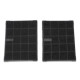 2ER SET KOHLEFILTER 235 X 190 MM AFFCAF16 AIRFORCE DUNSTABZUGSHAUBE - AIRFORCE AFFCAF16