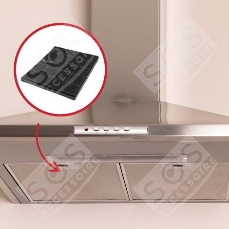 2ER SET KOHLEFILTER 235 X 190 MM AFFCAF16 AIRFORCE DUNSTABZUGSHAUBE - AIRFORCE AFFCAF16