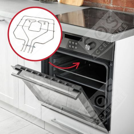 HEIZELEMENT OBERHITZE GRILL HEIZUNG 2800 W BACKOFEN, KÜCHENHERD - 00471375