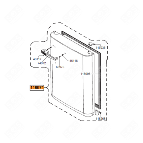 GEFRIERTEIL TÜR (KENNZEICHEN 118971) KÜHLSCHRANK, GEFRIERSCHRANK - 696139950