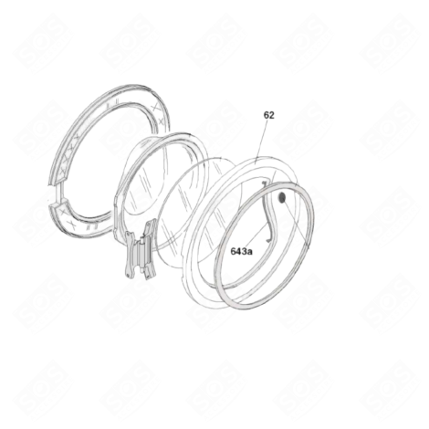 RAHMEN DES BULLAUGES (REFERENZ 60) WASCHMASCHINE - 70008928