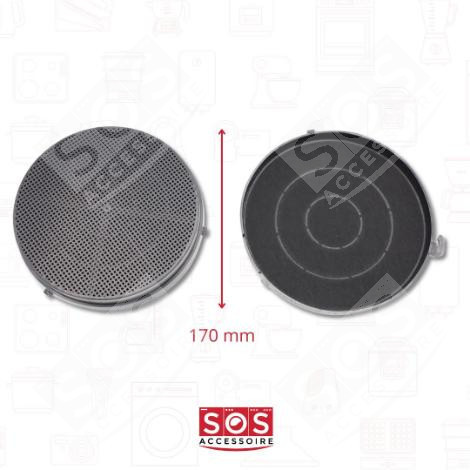 2ER SET KOHLEFILTER (RUND) (TYP 6) DUNSTABZUGSHAUBE - 103050091