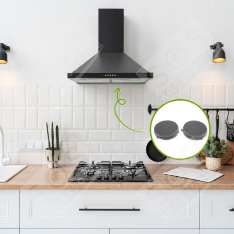 2ER SET KOHLEFILTER (RUND) (TYP 6) DUNSTABZUGSHAUBE - 103050091