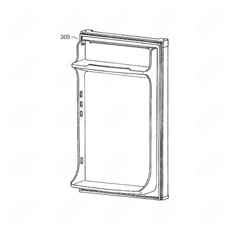 TÜR MIT MAGNETISCHER DICHTUNG (KENNZEICHEN 305) KÜHLSCHRANK, GEFRIERSCHRANK - 2063826008, 2064574094