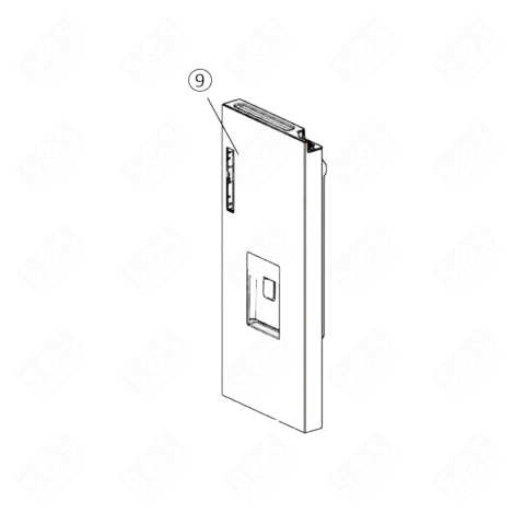 TÜR 0060865007 (RECHTER KÜHLSCHRANKTEIL) REFERENZ 9 KÜHLSCHRANK, GEFRIERSCHRANK - 49116397