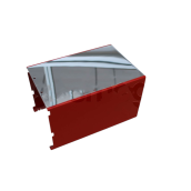 Rotes Edelstahlpanel