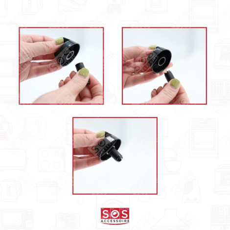 UNIVERSAL KNEBEL FÜR KÜCHENHERD (SCHWARZ) BACKOFEN, KÜCHENHERD - 21815