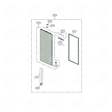 HOME BAR TÜR (REFERENZ 251A) KÜHLSCHRANK, GEFRIERSCHRANK - ADC30011119