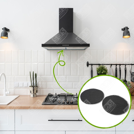 SET MIT 2 KOHLEFILTERN DUNSTABZUGSHAUBE - 74X3834