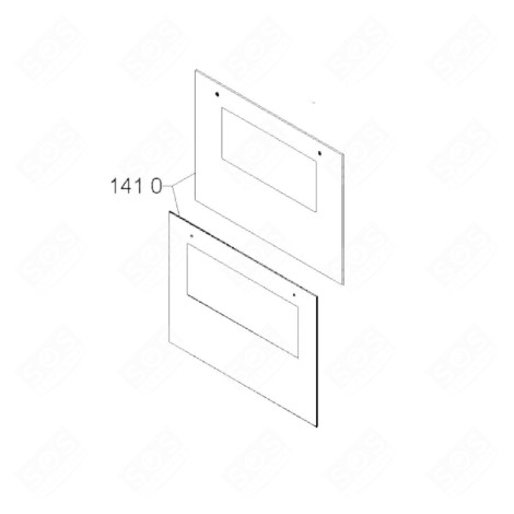 AUSSENGLAS BACKOFEN, KÜCHENHERD - 481245059744, C00331145