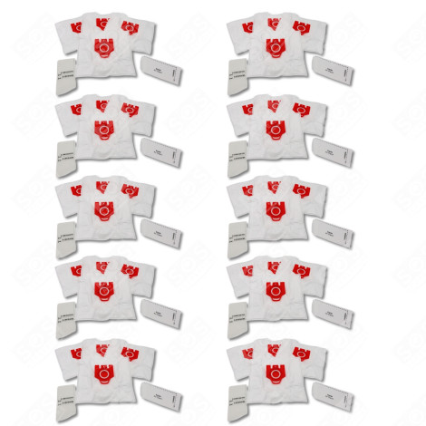 SET MIT 10 BOXEN À 4 KOMPATIBLEN SYNTHETISCHEN FJM-STAUBBEUTELN STAUBSAUGER - 9917710