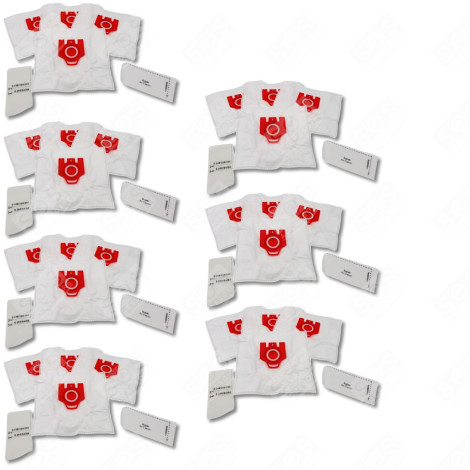 SATZ VON 7 KARTONS MIT 4 SYNTHETISCHEN STAUBSAUGERBEUTELN FJM KOMPATIBEL STAUBSAUGER - 9917710