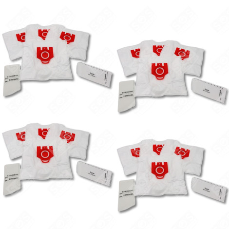SATZ VON 4 PACKUNGEN MIT 4 SYNTHETISCHEN STAUBBEUTELN FJM-KOMPATIBEL STAUBSAUGER - 9917710