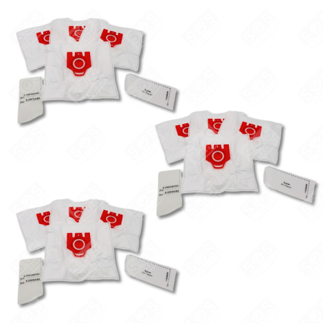 SET AUS 3 KISTEN MIT 4 KOMPATIBLEN SYNTHETISCHEN FJM-STAUBBEUTELN STAUBSAUGER - 9917710