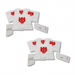 Set von 2 Schachteln mit 4 synthetischen Staubbeuteln FJM kompatibel