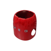 Rote Hülle mit Logo