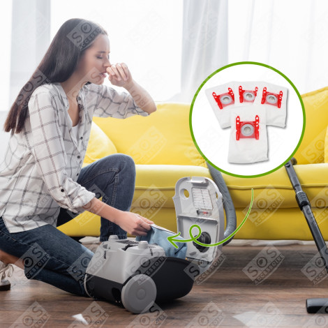 SATZ MIT 12 BOXEN À 4 TASCHEN TYP G 270 X 60 MM STAUBSAUGER - 00576334,17000940