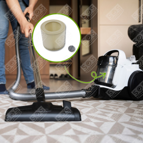 SATZ VON 2 ZYLINDERFILTERN STAUBSAUGER - 6.414-552.0, 64145520