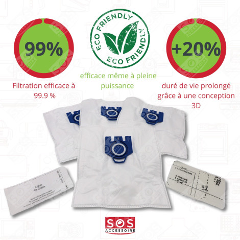 SET AUS 8 GN-STAUBBEUTELN KOMPATIBEL X4 UND 2 FILTERN STAUBSAUGER - 12281680