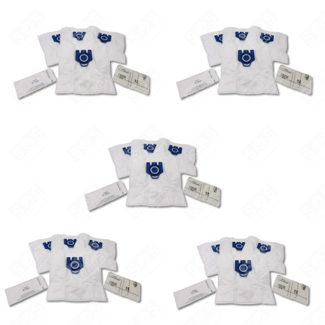 SET VON 5 KOMPATIBLEN GN-STAUBBEUTELN X4 UND 2 FILTERN STAUBSAUGER - 12281680