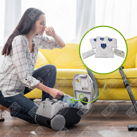 SET VON 6 GN-STAUBBEUTELN KOMPATIBEL MIT X4 UND 2 FILTERN STAUBSAUGER - 12281680