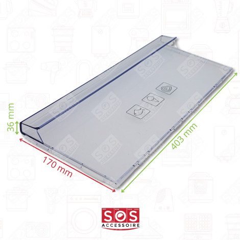 FAÇADE DE TIROIR 403X170X36MM KÜHLSCHRANK, GEFRIERSCHRANK - 5928580100