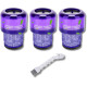 LOT DE 3 FILTRES HEPA COMPATIBLE V11 AVEC BROSSE DE NETTOYAGE STAUBSAUGER - 970013-02, 970013-02