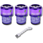 Lot de 3 Filtres Hepa compatible V11 avec brosse de nettoyage