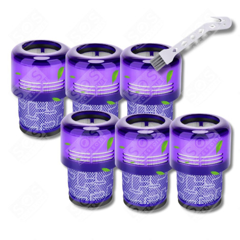 SET MIT 6 HEPA-FILTERN KOMPATIBEL MIT V11 V12 V15 MIT REINIGUNGSBÜRSTE STAUBSAUGER - 970013-02, 970013-02