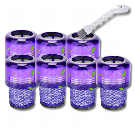 LOT DE 7 FILTRES HEPA COMPATIBLE V11 AVEC BROSSE DE NETTOYAGE STAUBSAUGER - 970013-02, 970013-02